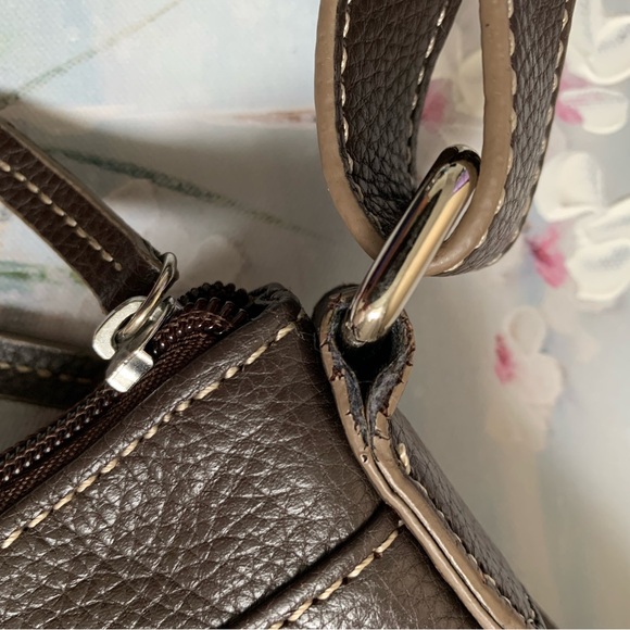 Tignanello 100% Genuine Leather Brown Crossbody Purse Vintage Academia Timeless - Picture 10 of 16